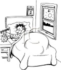0511-1001-2705-5338_Cartoon_of_a_Morning_Person_Happy_to_Wake_Up_clipart_image